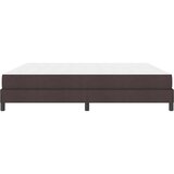 Box Postelja z vzmetnico z vzmetnico Temno rjava 200 x 200 cm blago | Shoptok.si