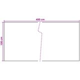  Balcony ekran Tamnosiva 400 x 100 cm poliratan | shoptok.hr