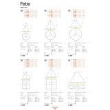  Redo 01-2891 - LED prigušiva luster na sajli FEBE LED/62W/230V crni | Eponuda.com