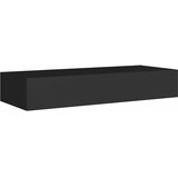  Zidne police s ladicom 2 kom crne 60 x 23,5 x 10 cm MDF | shoptok.hr