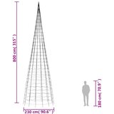  LED božićno drvce 3000 LED šarenih 800 cm | shoptok.hr