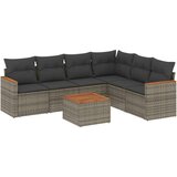  7-dijelni set vrtnih sofa sivi od poliratana | shoptok.hr