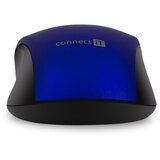 Connect IT CMO-2230-BL - Bežični tihi miš MUTE 1200 DPI 1xAA crna/plava | Eponuda.com