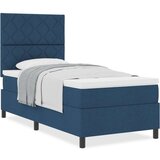vidaXL Box Spring Krevet s Madracem Plave Boje Jednostruki Tkanina | shoptok.hr