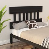  Uzglavlje za krevet crno 143,5 x 3 x 81 cm od masivne borovine | shoptok.hr