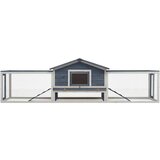 vidaXL Zajčnik siv 310x70x87 cm trdna borovina in les jelke - - Siva - 26.65 - N/A - 2025- | Shoptok.si