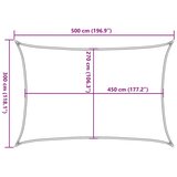  Jedro za zaštitu od sunca 160 g/m² crno 3 x 5 m HDPE | shoptok.hr