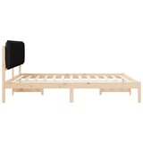  Krevetni okvir s tapiciranim uzglavljem Crna 180 x 200 cm | shoptok.hr
