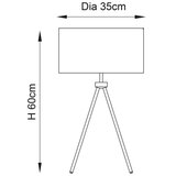  Endon 66986 - Stona lampa TRI 1xE27/40W/230V mesing/bež | Eponuda.com