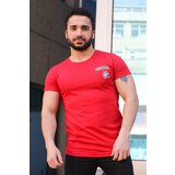 Madmext Crest Detailed Red T-Shirt 3025 Cene