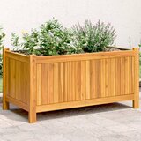 Maison Chic Vrtno cvetlično korito - Cvetlični Lonec s podlogo 80x42x40 cm trden akacijev les, (21789922) | Shoptok.si