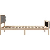  konstrukcija postelje z vzglavjem svetlo siva 100 x 200 cm, (5000084514) | Shoptok.si