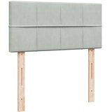 Box spring krevet s madracem svjetlosivi 100x200 cm baršunasti | shoptok.hr