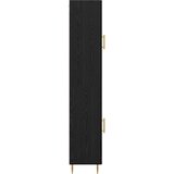  Highboard 2 pcs Crni hrast Stakl | shoptok.hr