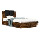 Okvir za krevet s uzglavljem boja hrasta 90x200 cm drveni | shoptok.hr