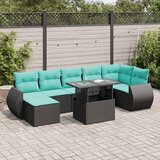  8-dijelni set vrtnih sofa od poliratana s jastucima crni bagrem | shoptok.hr