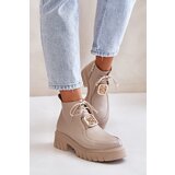 Zazoo 2952 Leather Ankle Boots With Golden Decoration Beige Cijene