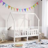 vidaXL Otroški posteljni okvir bel 80x160 cm trdna borovina, (21273444) | Shoptok.si