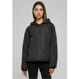 UC Ladies Ladies Oversized Diamond Quilted Hooded Jacket black