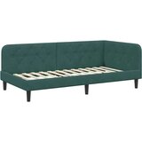  Kutni okvir kreveta s madracem Tamnozelena 90 x 200 cm Baršun | shoptok.hr
