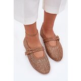 Boto Ballet Flats With Weaving And Straps Khaki Partheda | Shoptok.si