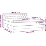  s oprugama i madracem tamnozeleni 160x200 cm baršunasti | shoptok.hr