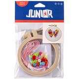 Junior Crafty creativ, kraft set za pletenje, dugmad, crno-bela | Eponuda.com