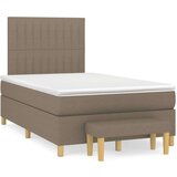 Box spring postelja z vzmetnico taupe 120x200 cm blago | Shoptok.si