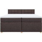  Krevet s oprugama i madracem tamnosmeđi 200x200 cm od tkanine | shoptok.hr