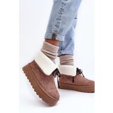 Boto Women's Platform Snow Boots Beige Olimuka | shoptok.hr