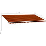 Tenda na ručno uvlačenje 600 x 300 cm narančasto-smeđa | Eponuda.com