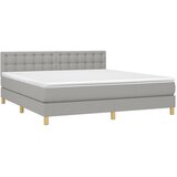  Krevet s oprugama i madracem svjetlosivi 180x200 cm od tkanine | shoptok.hr