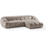 Micadoni Home Bež žametna kotna sedežna garnitura Diana – | Shoptok.si