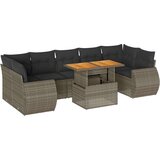  8-dijelni set vrtnih sofa od poliratana s jastucima sivi | shoptok.hr