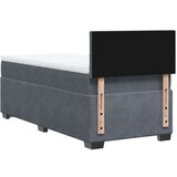 vidaXL Box spring postelja z vzmetnico temno siva 100x200 cm žamet | Shoptok.si