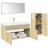 Maison Chic Kopalniški sestavi - Kopalniška garnitura 3-delna sonoma hrast inženirski les, (21788029) | Shoptok.si