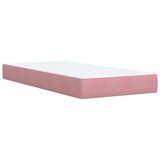 vidaXL Box spring postelja z vzmetnico roza 90x190 cm žamet | Shoptok.si