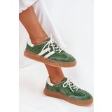 Boto Women Suede Sneakers On Platform Green Venera | shoptok.hr