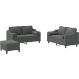 vidaXL 3-dijelni set sofa s jastucima tamnosivi od tkanine | shoptok.hr