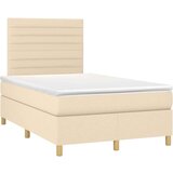  Box spring s madracem LED krem 120 x 200 cm od tkanine | shoptok.hr