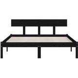 Okvir za krevet od masivne borovine crni 160 x 200 cm | shoptok.hr