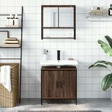  2-dijelni set kupaonskog namještaja boja smeđeg hrasta drveni | shoptok.hr