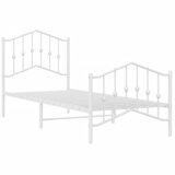 Metalni okvir kreveta s uzglavljem i podnožjem bijeli 80x200 cm | shoptok.hr