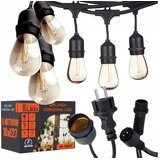  LED spoljni dekorativni niz 10xE27/1W/230V 6,44 m IP44 crna | Eponuda.com