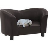 vidaXL Sofa za pse smeđa 67 x 41 x 39 cm od umjetne kože Cijene