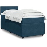 Box spring krevet s madracem plavi 80 x 200 cm baršunasti | shoptok.hr