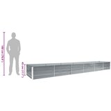  Povišena vrtna gredica od pocinčanog čelika 480x80x45 cm siva | shoptok.hr