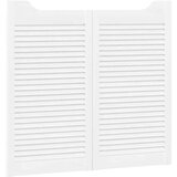 vidaXL Nihajna vrata Louvred Design 2 para Bela 90x80 cm | Shoptok.si