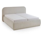 Meise M&amp;ouml;bel Kremno bela oblazinjena zakonska postelja brez letvenega dna 180x200 cm Soma &amp;ndash; Slike