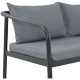  Vrtni kavč dvosed z blazinami siv aluminij | Shoptok.si